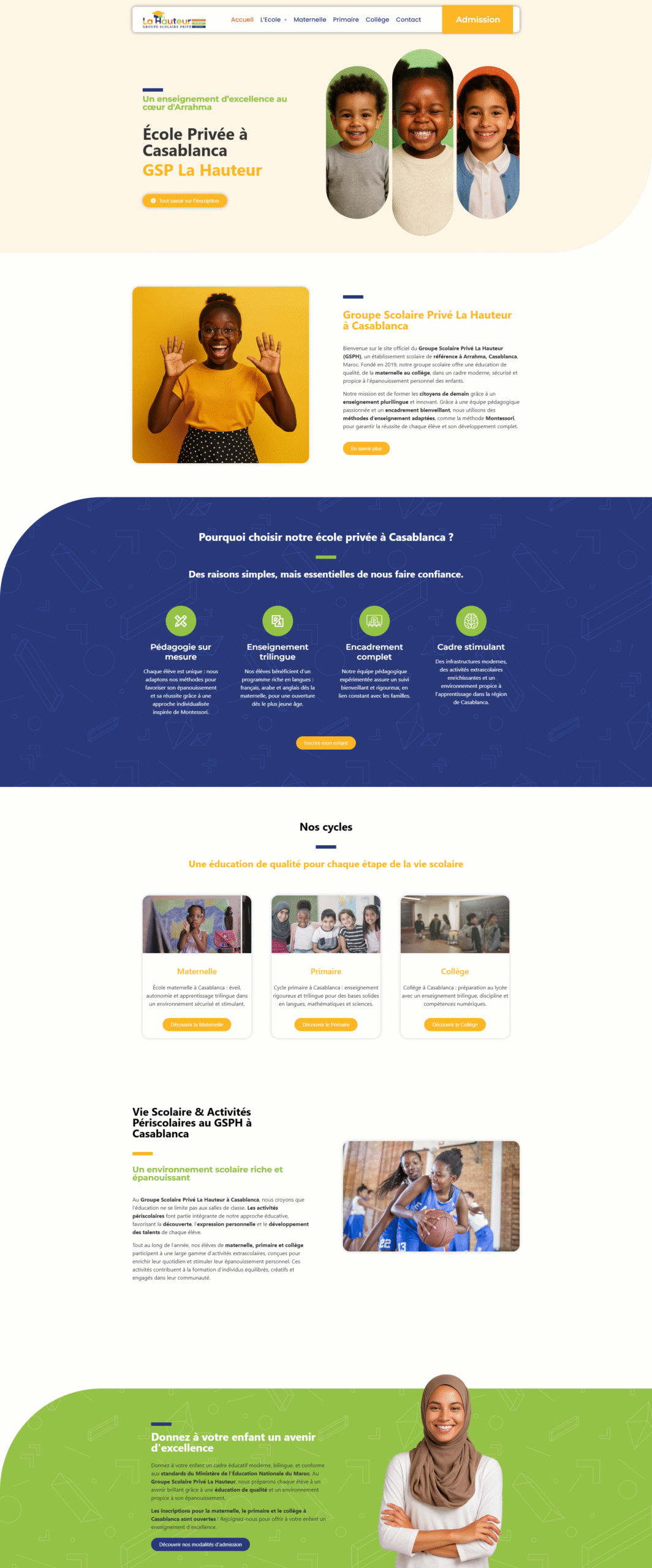 Capture d'écran du site La Hauteur